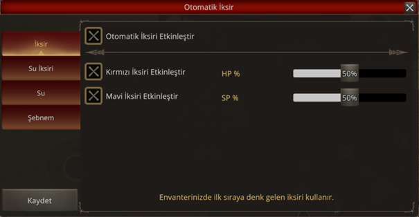 Potion Interface